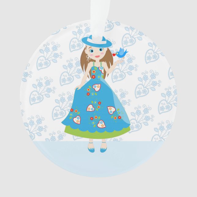 Romantische Geburtstagsparty Ornament (Vorderseite)