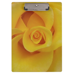 Romantische Gelbe Rosenblätter Klemmbrett