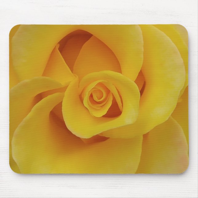 Romantische Gelbe Rosenblätter Mousepad (Vorne)