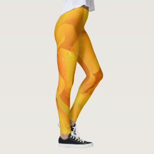 Romantische gelbe Rosenwasser Tropfen Leggings