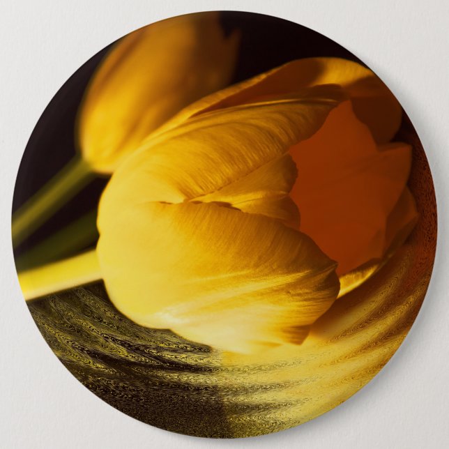 Romantische Gelbtuppe Button (Vorderseite)
