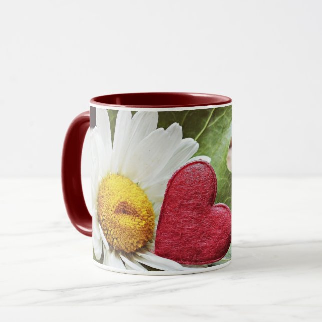 Romantische Geschichte mit Akzenten des roten Herz Tasse (Vorderseite Links)