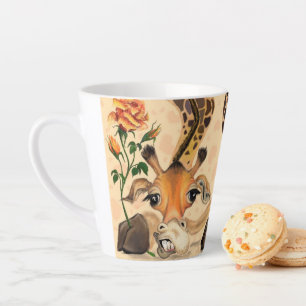 Romantische Giraffe - Fügen Sie Ihr Foto / Ihren N Milchtasse
