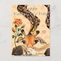 Romantische Giraffe Funny Valentine's Day Card