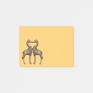 Romantische Giraffen Post-it Klebezettel