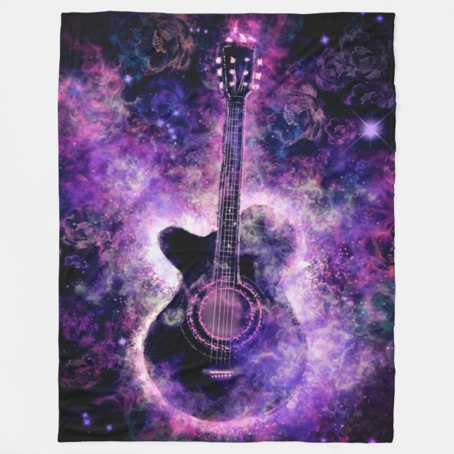 Romantische Gitarre Fleece Blanket (Vorderseite)