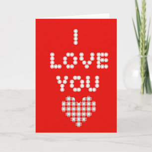 Romantische Gitter-Ich-liebe-dich-Karte Karte