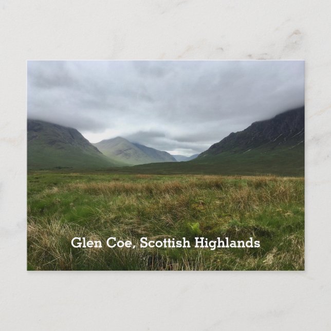 Romantische Glen Coe Mountains Schottisches Hochla Postkarte (Vorderseite)
