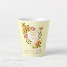 Romantische Gold Rose Liebe immer Beige Latte Tass