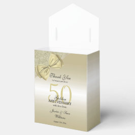 Romantische Goldbucht & Glitzer 50. Hochzeit Geschenkschachtel