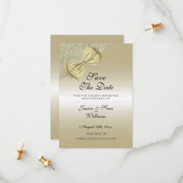 Romantische Goldbucht & Glitzer 50. Hochzeit Save The Date
