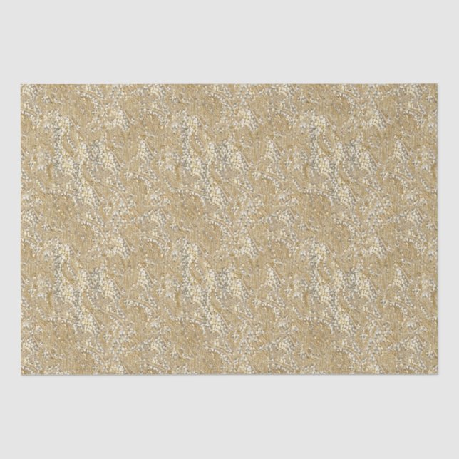Romantische Golden Glitzer Sequin Dekoration Weihn Seidenpapier (Vorderseite)