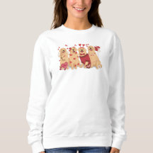 Romantische Golden Retriever-Herzen und Cupid-Graf