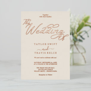 Romantische goldene Foil Sage Grüne Hochzeit Folieneinladung