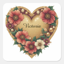 💞 Romantische goldene Herz Blumen für Hochzeitsma