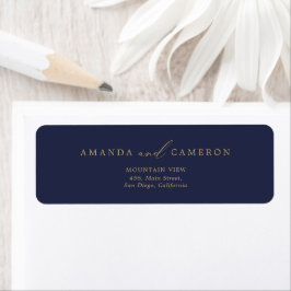 Romantische Goldkalligrafie-Hochzeitadresse
