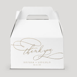 Romantische Goldkalligraphie Vielen Dank für Ihre  Geschenkschachtel