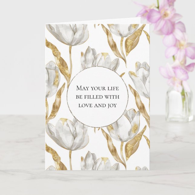 Romantische Goldmedaille Karte (Orchidee)