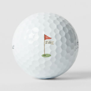 Romantische Golf Flagge "Ich will" Golf-Geschenk z Golfball