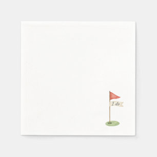 Romantische Golf Flagge "Ich will" Golf-Geschenk z Serviette