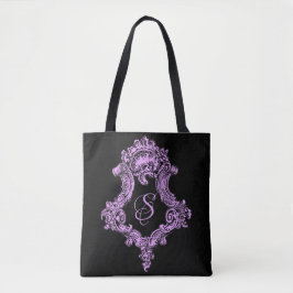 Romantische Goth Pink Monogram Tasche