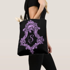 Romantische Goth Pink Monogram Tasche