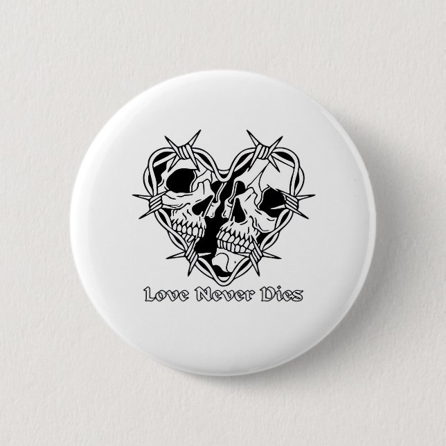Romantische Gotik für Paare Button (Vorderseite)