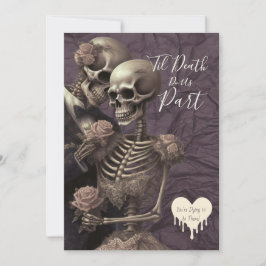 Romantische Gotische Hochzeit | ’Til Death Einladung