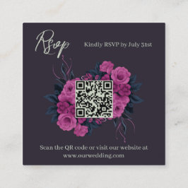 Romantische Gotische Liebhaber Moderner QR-Code-UA Begleitkarte