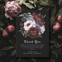 Romantische gotische Wasserfarbenraven-Hochzeit