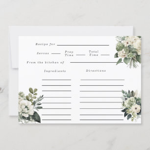 Romantische Grünanlage Beige Peony Wedding Rezept Einladung