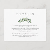 Romantische Grüne Hochzeitskarte