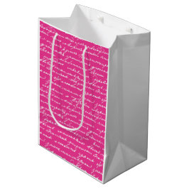 Romantische Handschrift Rosa Valentine Liebe Lette Mittlere Geschenktüte
