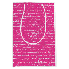 Romantische Handschrift Rosa Valentine Liebe Lette Mittlere Geschenktüte