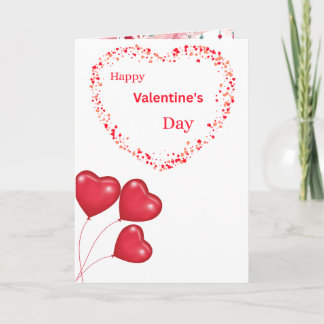 Romantische Happy Valentinstag-Karte mit Herz Des Karte