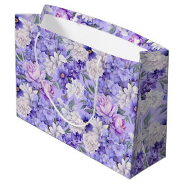 Romantische, hellviolette Blumen Große Geschenktüte