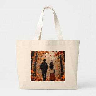 Romantische Herbst-Couplet-Tasche   Gemütliche Her Jumbo Stoffbeutel