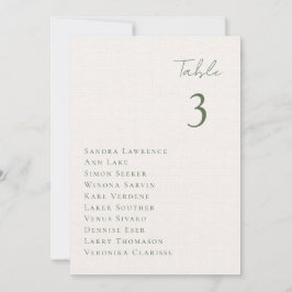 Romantische Herbstauskarte für Hochzeitstisch Einladung