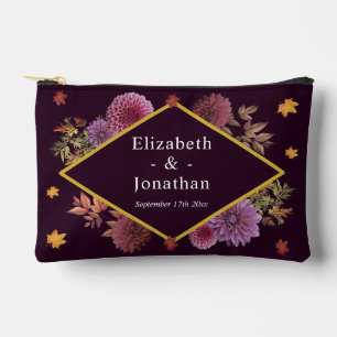 Romantische Herbstdahlia Hochzeit Zubehörtasche