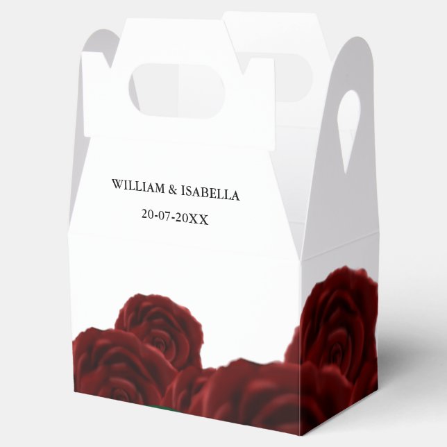 Romantische Herbsthochzeit im Freien herrliche Rot Geschenkschachtel (Geöffnet)