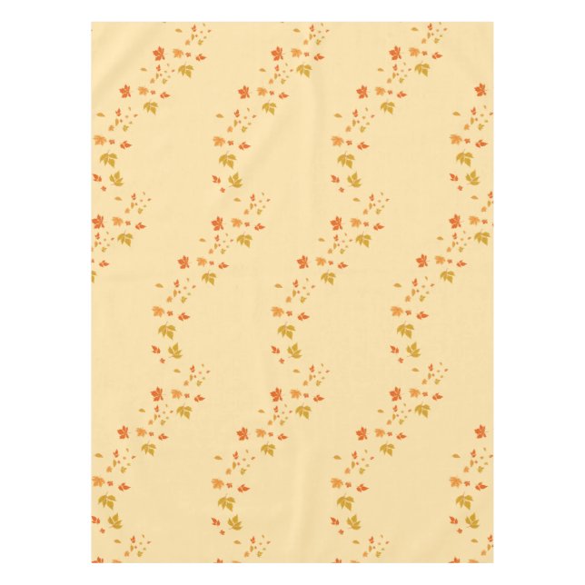 Romantische Herbstleaves Elfenbein Tischdecke (Vorderseite)