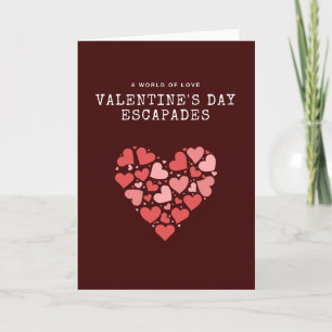 Romantische Herz Collage Valentinstag Karte