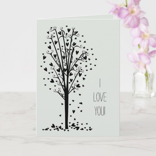 Romantische Herz-Liebe Karte (Orchidee)