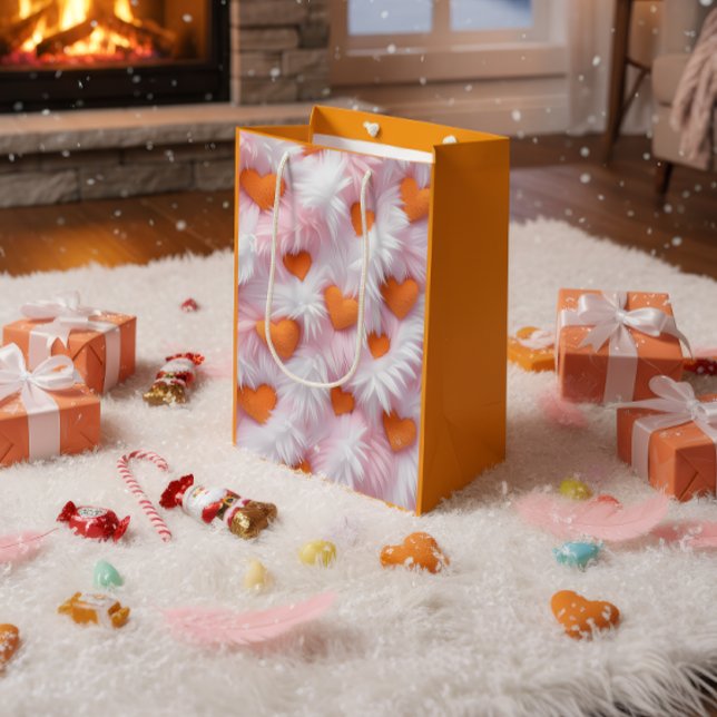 Romantische Herz Muster Geschenktasche Mittlere Geschenktüte (Von Creator hochgeladen)