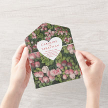 Romantische Herz Rose Garden Foto Hochzeit
