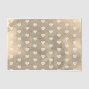 Romantische Herzen auf der Metallic Gold Wedding D Seidenpapier