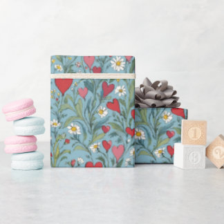 Romantische Herzen und Ereignisse Geschenkpapier