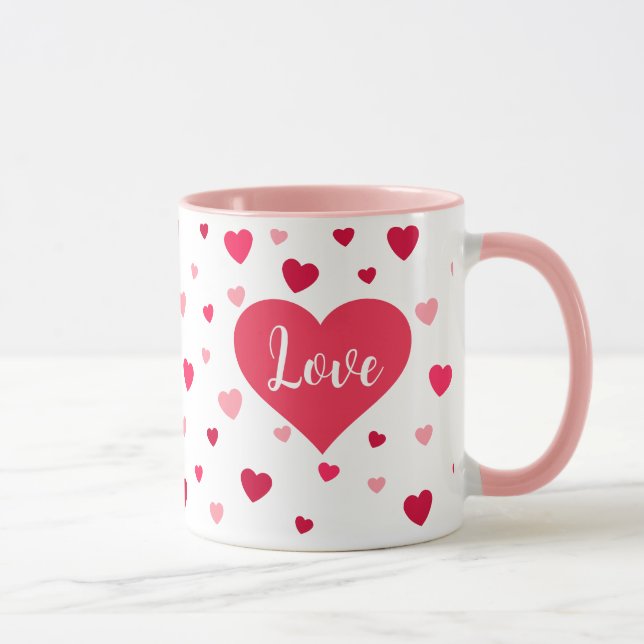 Romantische Herzenskollektion Valentinische Tasse (Rechts)
