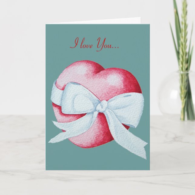 Romantische Herzgestaltung für Valentine Karte (Vorderseite)