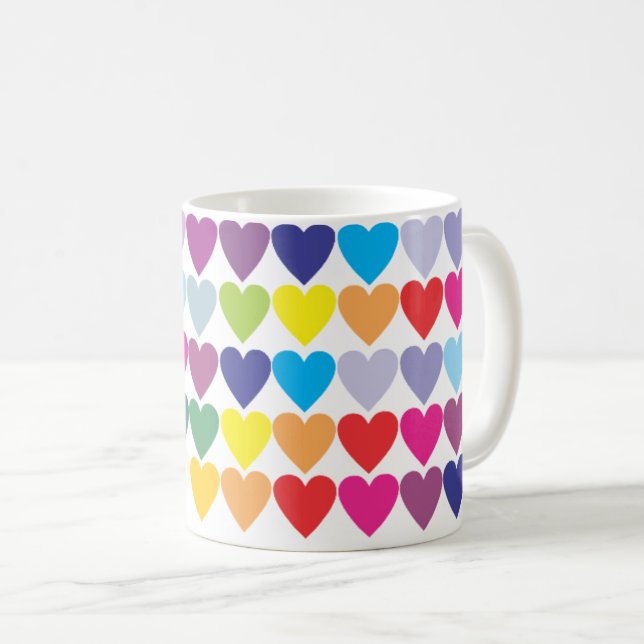 Romantische Herzklassik Kaffeetasse (VorderseiteRechts)